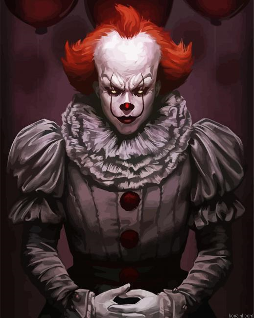 Scary Pennywise Clown Paint By Numbers.png