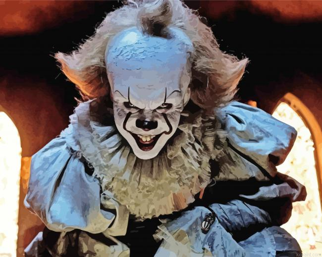 Scary Pennywise Painting By Numberss.png