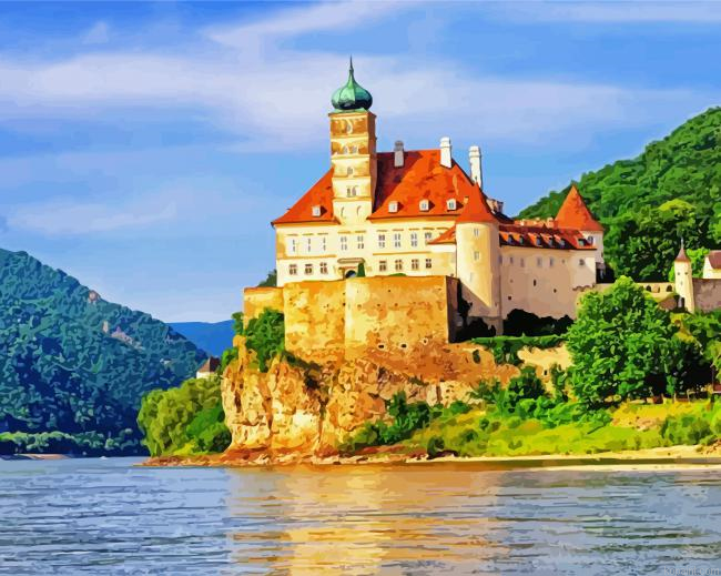 Schloss Schonbuhel Castle Austria Painting By Numberss.png