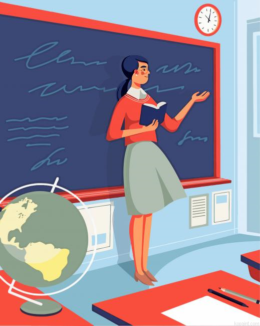School Teacher Painting By Numberss.png
