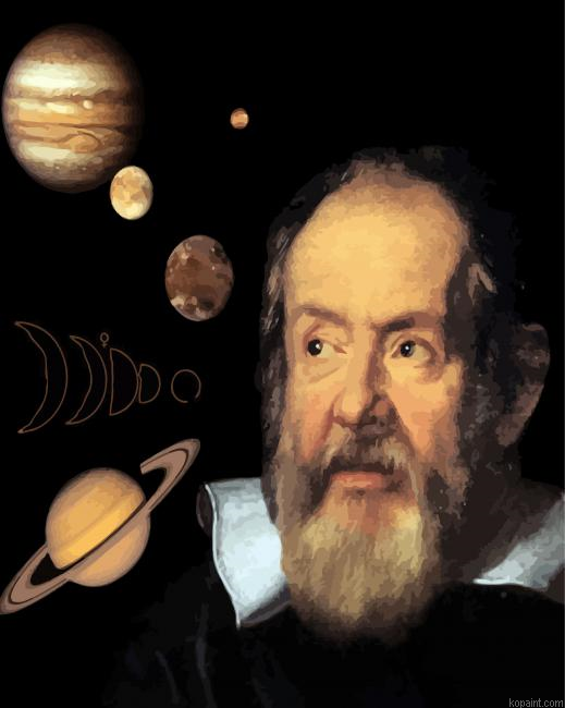Scientist Galileo Galilei Painting By Numberss.png