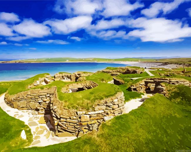Scotland Orkney Skara Brae Painting By Numberss.png
