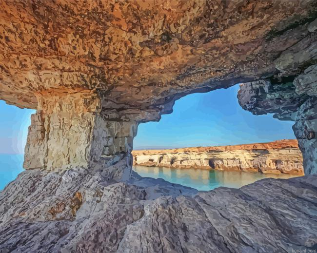 Sea Cave Cyprus Ayia Napa Paint By Numbers