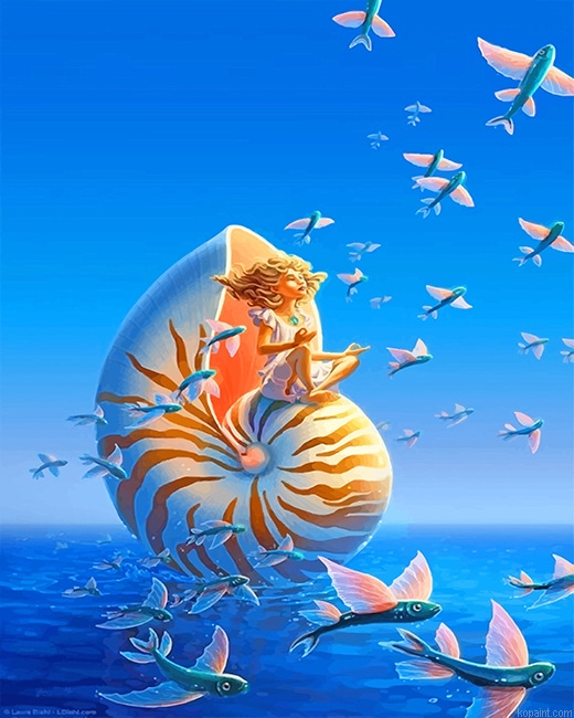 Sea Cute Girl New Painting By Numberss.png
