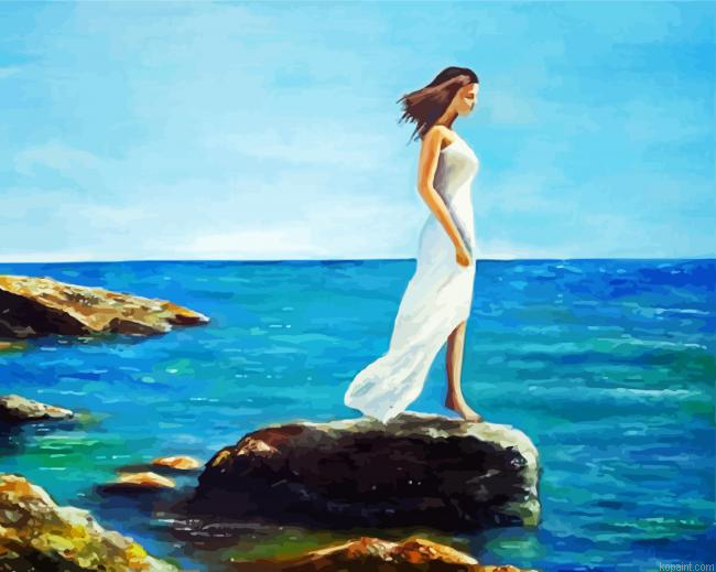 Sea Girl Art Painting By Numberss.png