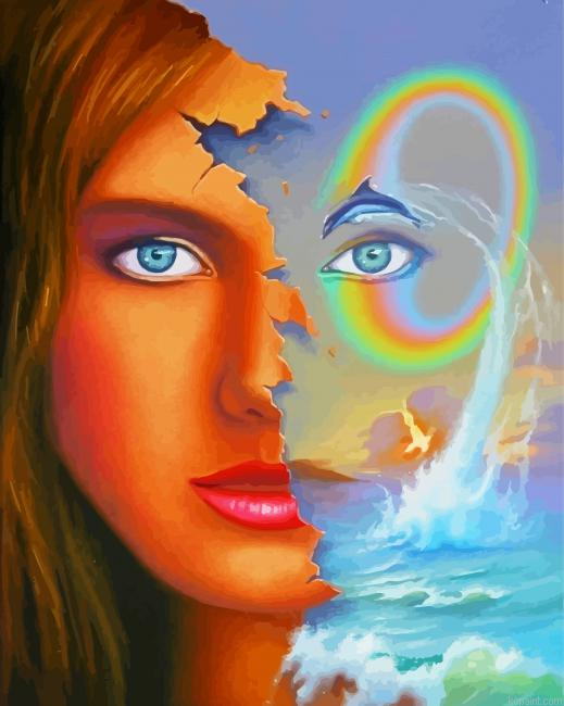 Sea Girl Face Paint By Numbers