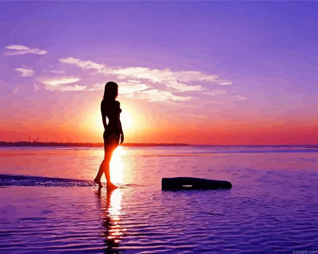 Sea Girl Sunrise Paint By Numbers