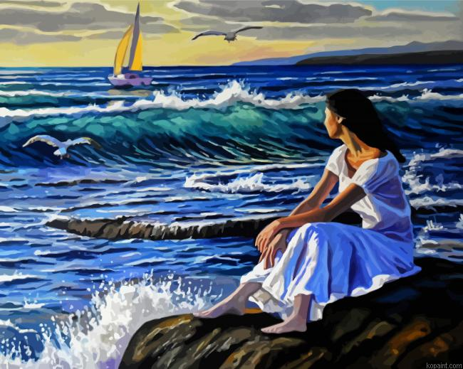 Sea Woman Painting By Numberss.png