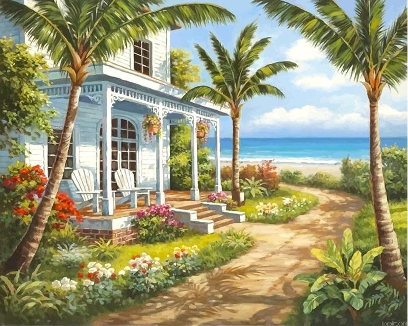 Seascape Seaside Artwork Diy Painting By Numberss.png
