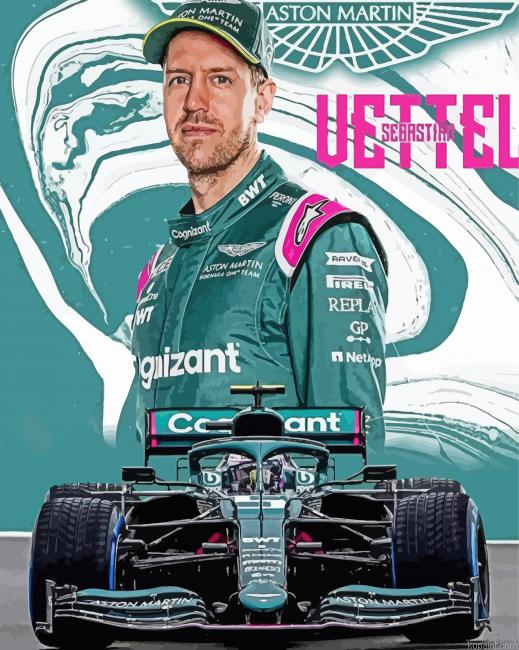 Sebastian Vettel Poster Paint By Numbers