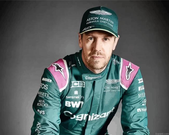 Sebastian Vettel Racing Driver Painting By Numberss.png