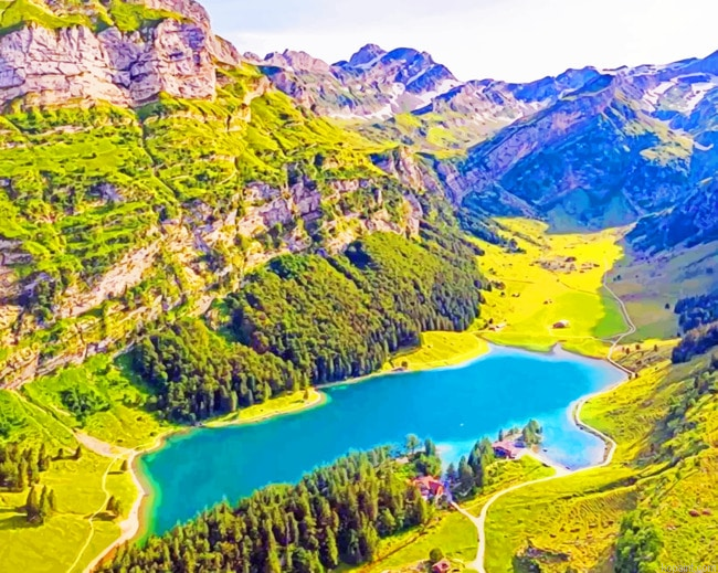 Seealpsee Lake Switzerland New Painting By Numberss.png