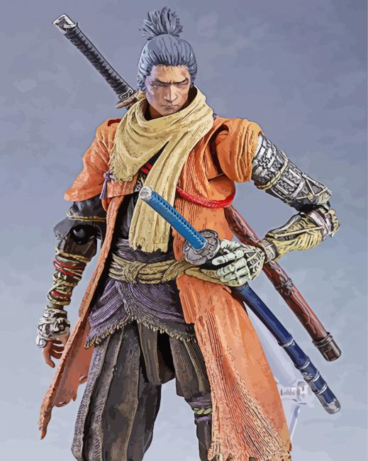 Sekiro Game Character Painting By Numberss.png
