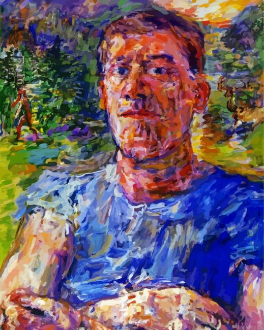 Self Portrait Of A Degenerate Artist By Oskar Kokoschka Painting By Numberss.png