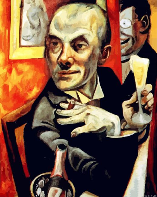Self Portrait With Champagne Glass By Beckmann Paint By Numbers.png