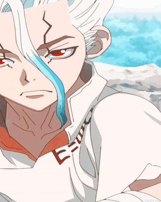 Senku Ishigami Dr Stone Painting By Numberss.png