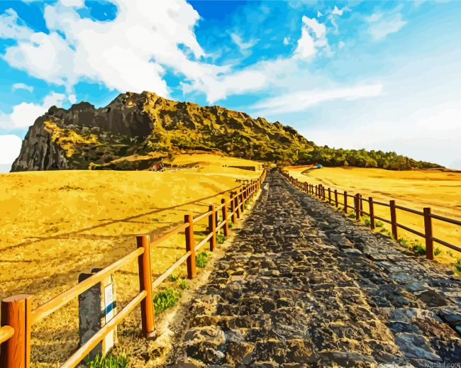 Seongsan Ilchulbong Jeju Painting By Numberss.png
