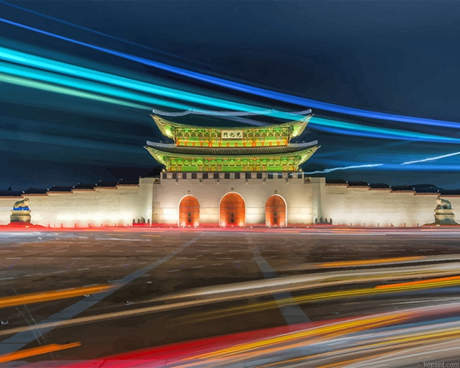 Seoul Gwanghwamun Gate South Korea New Painting By Numberss.png