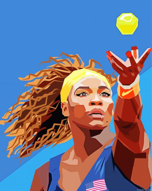 Serena Williams Pop Art Painting By Numberss.png