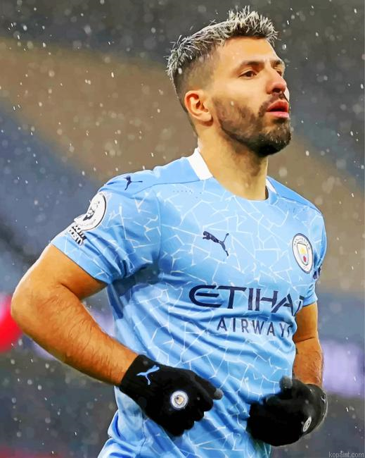 Sergio Aguero Man City Painting By Numberss.png