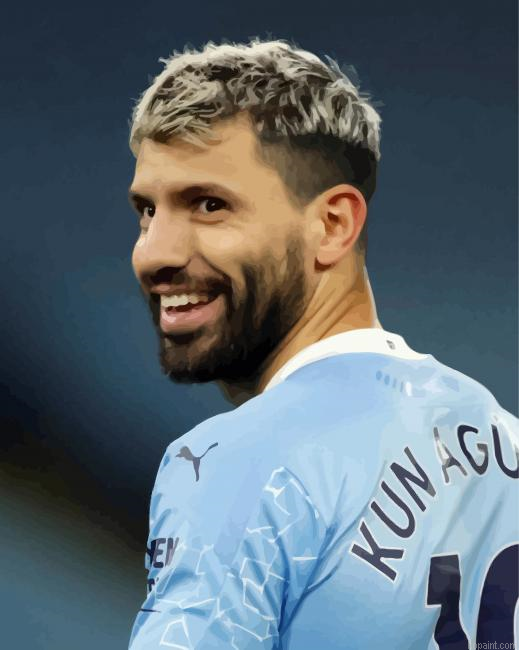 Sergio Aguero Smiling Painting By Numberss.png