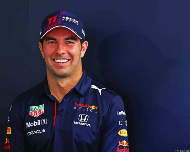 Sergio Perez Racing Driver Painting By Numberss.png