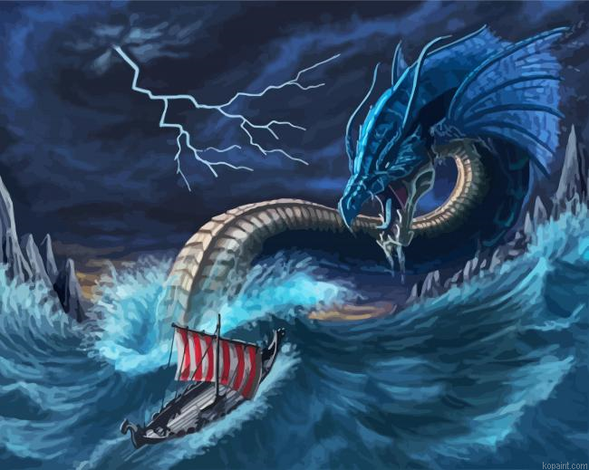 Serpent Jormungandr Painting By Numberss.png