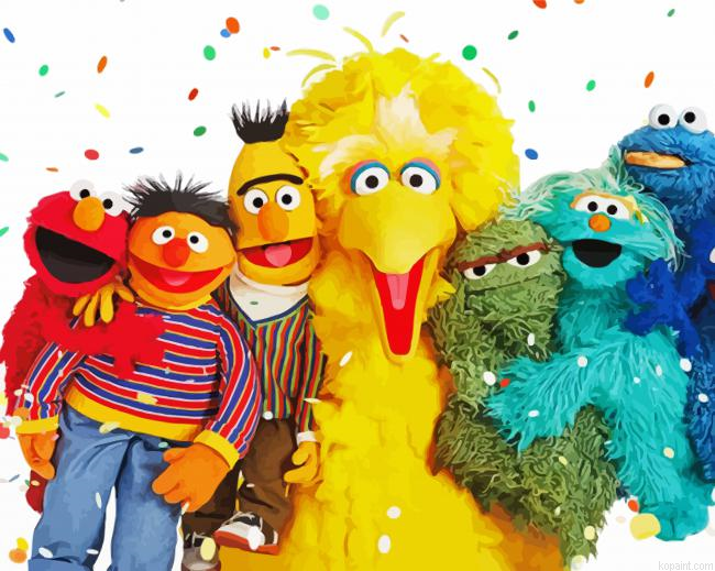 Sesame Street Character Paint By Numbers