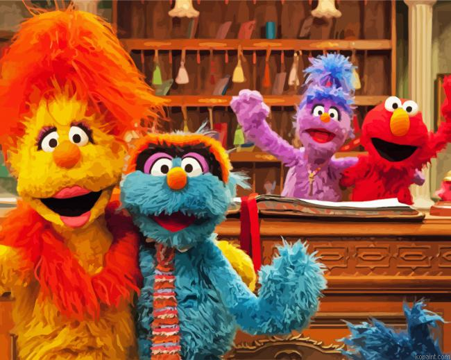 Sesame Street Show Paint By Numbers