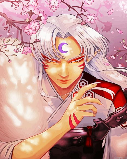 Sesshomaru Inuyasha Paint By Numbers.png