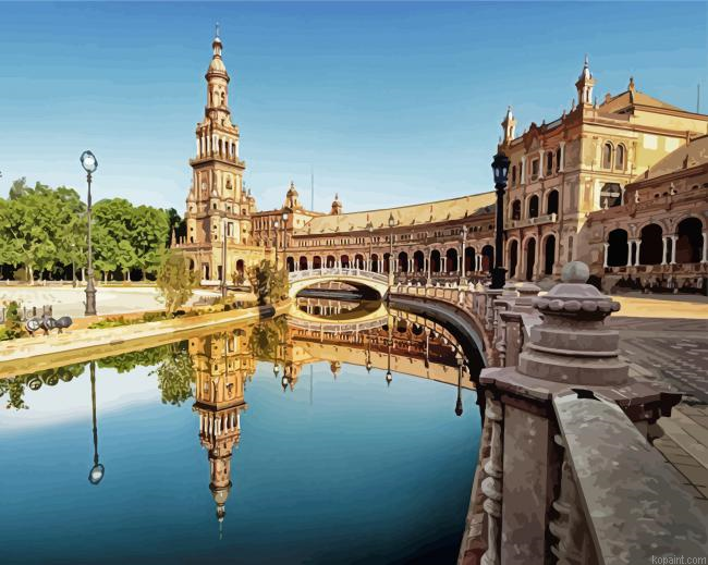 Sevilla City Spain Paint By Numbers