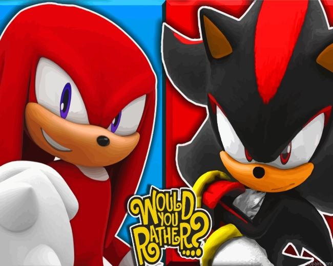 Shadow And Knuckles Painting By Numberss.png