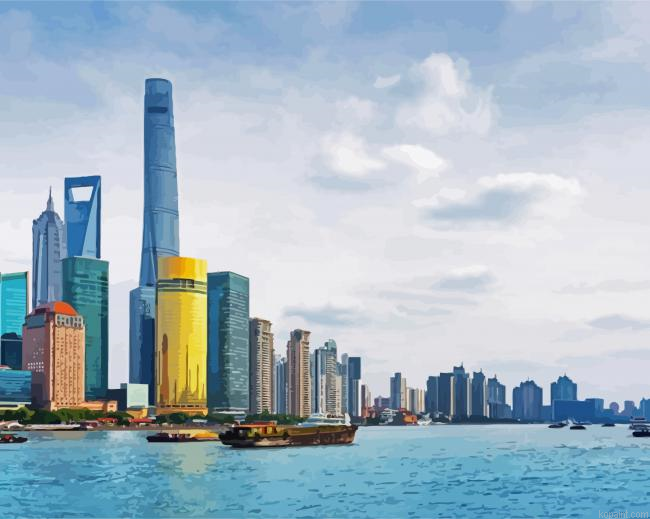 Shanghai Tower China Painting By Numberss.png