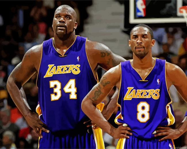 Shaquille O Neal And Kobe Bryant Painting By Numberss.png