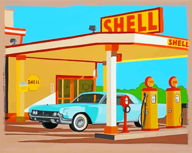 Shell Gas Station Painting By Numberss.png