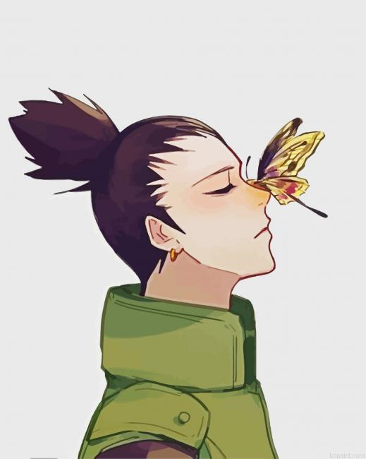 Shikamaru And Butterfly Paint By Numbers