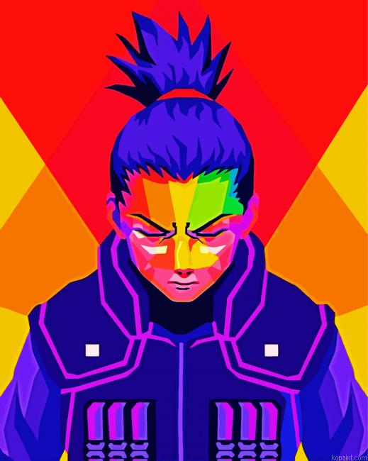 Shikamaru Pop Art Paint by Numbers