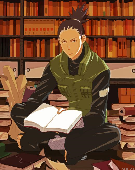 Shikamaru Reading Book Paint By Numbers.png