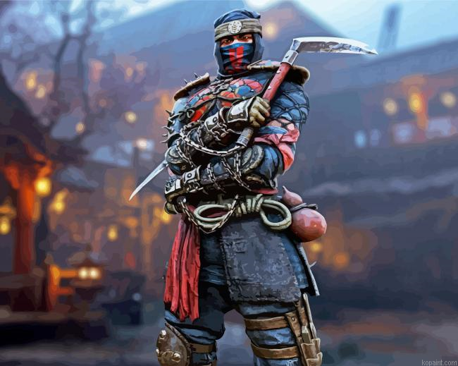 Shinobi Illustration Ninja Painting By Numberss.png