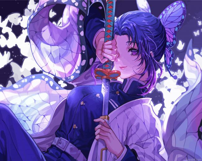 Shinobu Anime Character Painting By Numberss.png