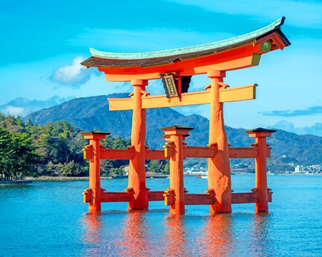 Shinto Shrine Japan New Painting By Numberss.png