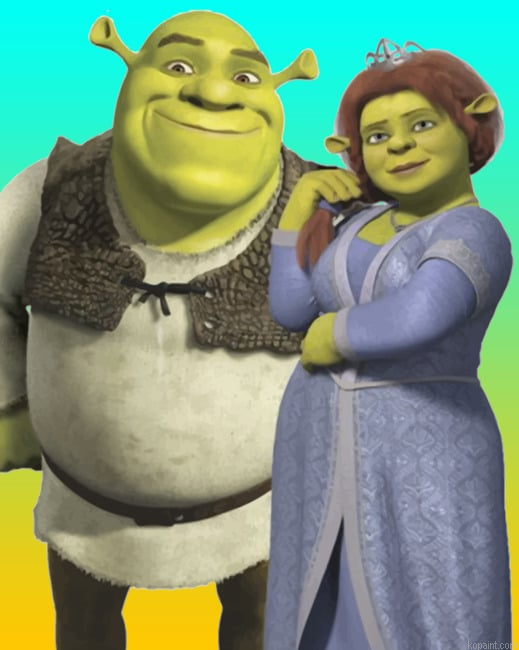Shrek And Fiona Painting By Numberss.png