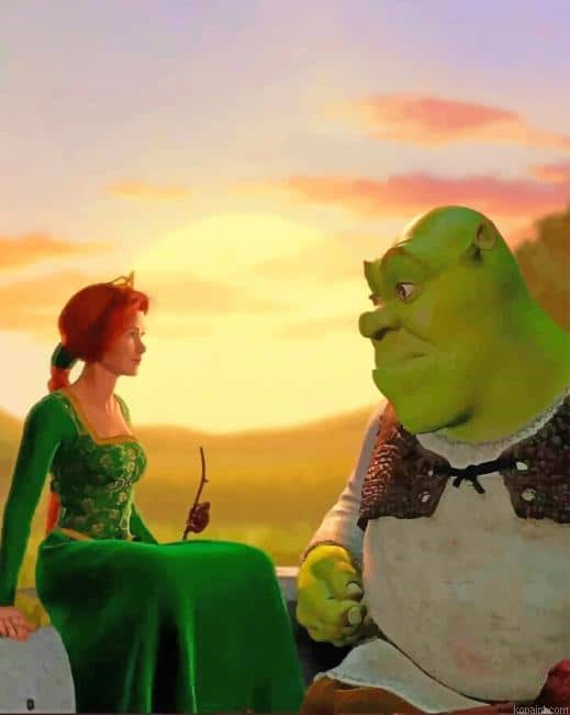 Shrek And Princess Fiona Painting By Numberss.png