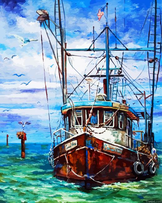 Shrimp Boat Art Painting By Numberss.png