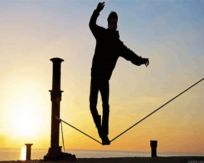Silhouette Balance On Rope Painting By Numberss.png