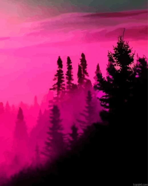 Silhouette Fuchsia Landscape Painting By Numberss.png