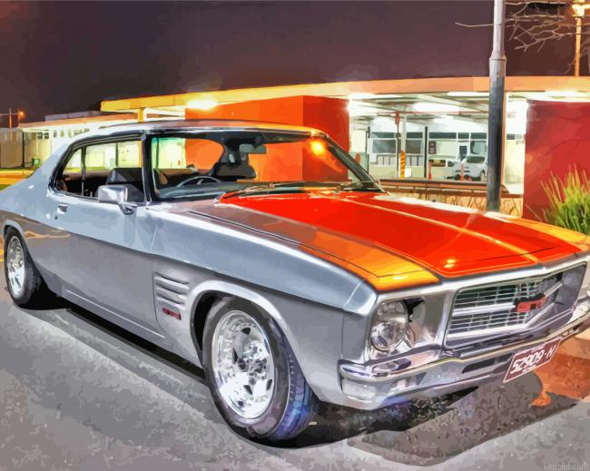 Silver Holden Kingswood Paint By Numbers