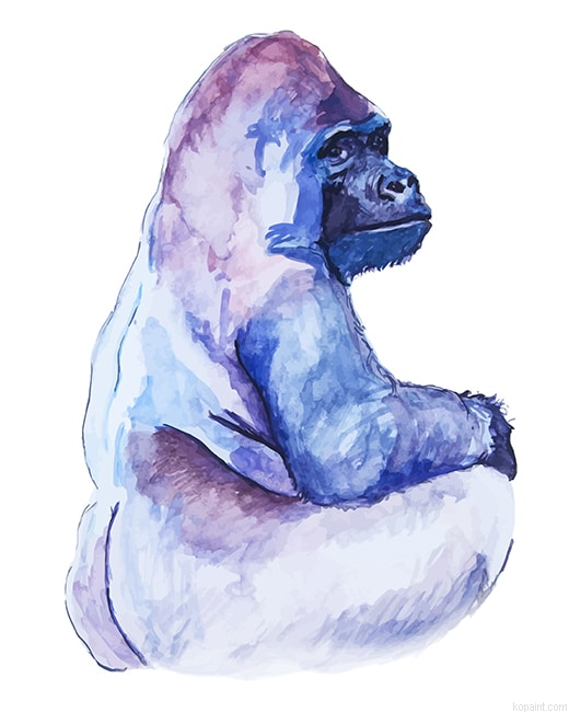 Silverback Gorilla New Painting By Numberss.png