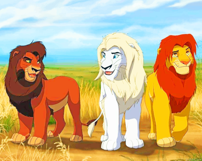 Simba Kimba And Kovu New Painting By Numberss.png