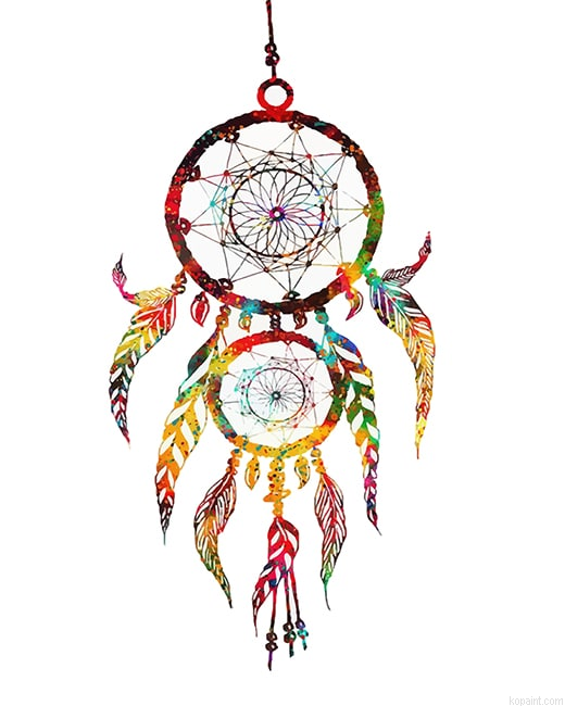 Simple Colorful Dream Catcher New Painting By Numberss.png